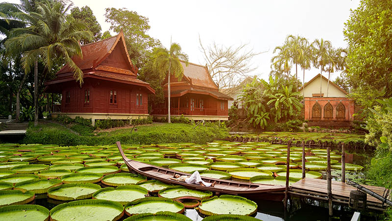 Maison Jim Thompson et klongs de Thonburi