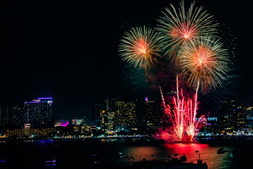 Festival International 2018 des feux d'artifices à Pattaya