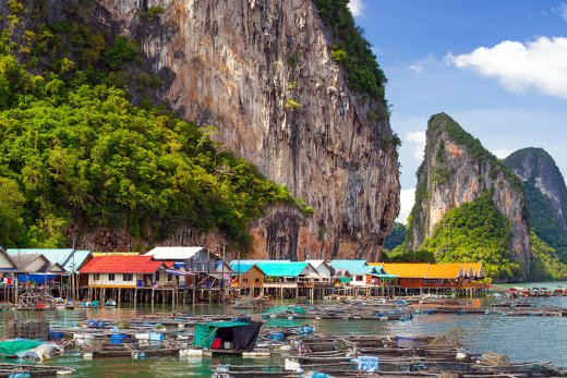 Koh Panyee Un célèbre village flottant dans la baie de Phang Nga